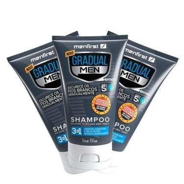 Imagem de Shampoo Escurecedor Gradual Men - Kit com 3 Unidades - Durall
