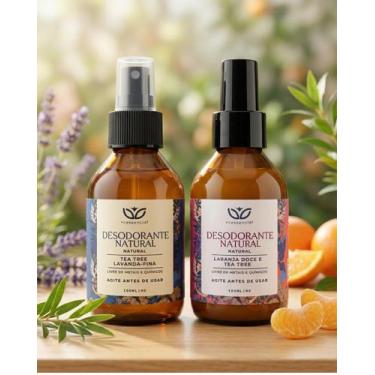 Imagem de Desodorante natural vcessencial com óleo essencial de melaleuca, óleo 