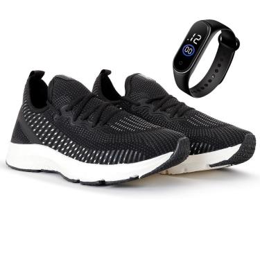 Imagem de Kit Tênis Academia Feminino Caminhada BF Shoes Elite + Relógio Esportivo-Feminino