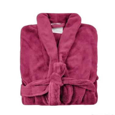 Imagem de Roupao Microfibra Camesa Com Bolsos Frontais - 6026, UN, Roxo