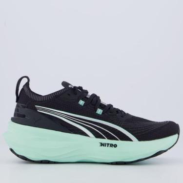 Imagem de Tênis Puma Forever Run Nitro 2 Feminino Preto e Verde, 34