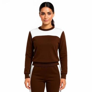 Imagem de Conjunto Feminino Academia Moletom Agasalho Inverno - Feminine Concept