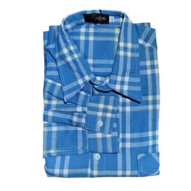 Imagem de Camisa Masculina Flanela Xadrez - Repelique, G1, Azul 3