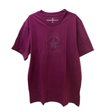Imagem de Camiseta Converse Go-to All Star Patch Logo - Vinho, Vermelho escuro, 