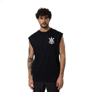 Imagem de Regata Corinthians Masculina Jogai Por Nós Cor:PretoTamanho:PGenero:Ma