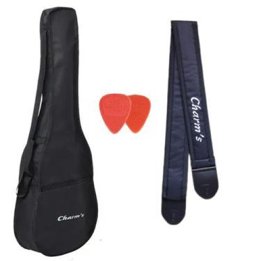 Imagem de Bag capa violão clássico folk simples em nylon bolso alça de mão e lat