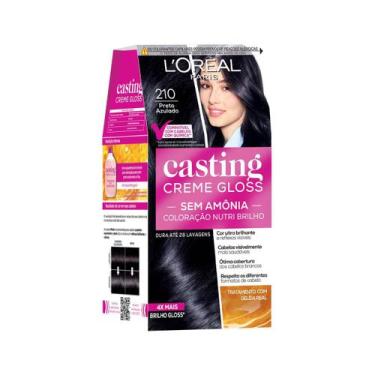 Imagem de Tinta de Cabelo Casting Creme Gloss de LOréal Paris 210 Preto Azulado 