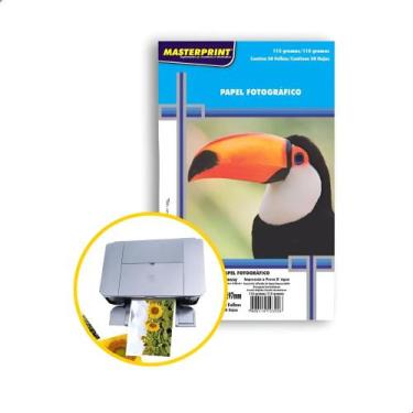 Imagem de Papel Fotográfico 115g Glossy A4 p/ Inkjet - 50 Folhas MASTERPRINT
