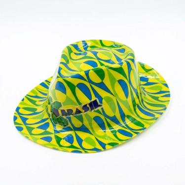 Imagem de Chapéu Malandrinho Plástico Brasil Verde Amarelo Festa