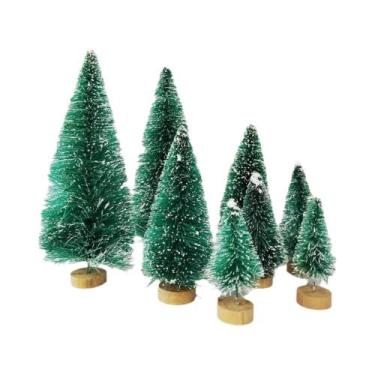 Imagem de Mini Árvores De Natal Artificiais De Cedro E Pinheiro, Ornamentos De M