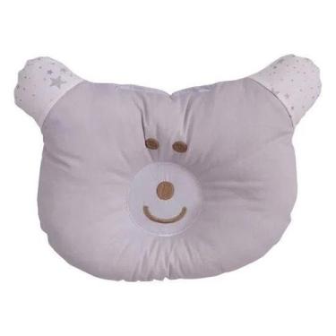 Imagem de Travesseiro Anatômico Baby Joy Trends Cinza - Conforto para Bebês - IN