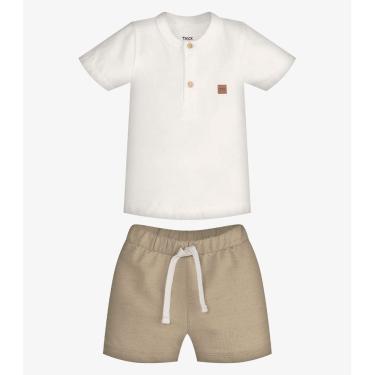 Imagem de Conjunto Infantil Camiseta Com Bermuda Trick Nick Bege