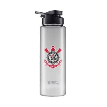 Imagem de Garrafa Squeeze Transparente Corinthians Licenciado Presente Corinthia