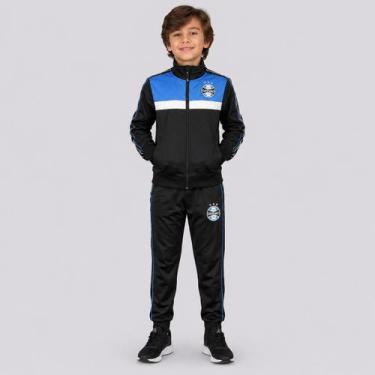 Imagem de Agasalho Grêmio Tape Juvenil Preto - Natural Cotton, 14 ANOS