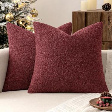 Imagem de Capa de travesseiro MIULEE Christmas 50x50cm Texturizada Boucle, conju