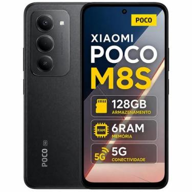 Imagem de Smartphone Celular Xiaomi POCO M8S 5G 128GB, 6GB RAM, NFC, Tela AMOLED