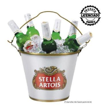 Imagem de Balde De Gelo Redondo Em Alumínio Stella Artois Licenciado
