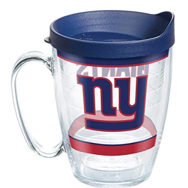 Imagem de Tervis Copo isolado feito nos EUA com parede dupla NFL New York Giants mantém as bebidas frias e quentes, caneca de 473 ml, tradicional