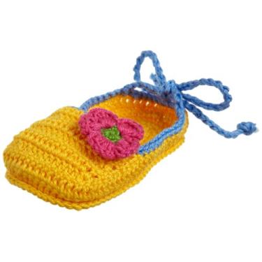 Imagem de Jefferies Socks Sapato de crochê Pixie Flower, Amarelo, recem nascido