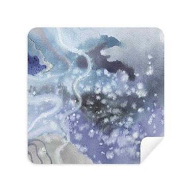 Imagem de Pano de limpeza para sombreamento de tinta abstrata para aquarela, tecido de camurça 2 peças