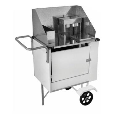 Imagem de Carrinho de Hot Dog Cefaz Econômico Branco Simples Rodas Maciças BEC03M