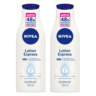 Imagem de Kit Creme Hidratante Corporal Nívea Lotion Express 48h 200ml - 2 Unidades