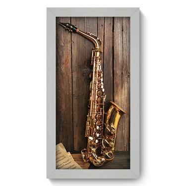 Imagem de Quadro Decorativo - Saxofone - 19cm x 34cm - 039qdgb
