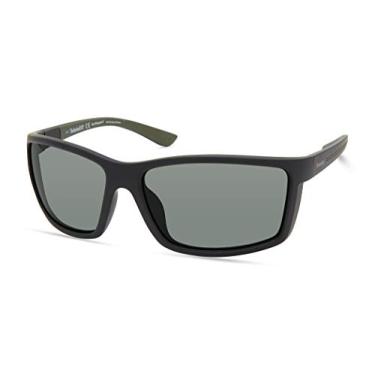 Imagem de Timberland Men's TBA9273 Polarized Rectangular Sunglasses, Matte Black, 64mm