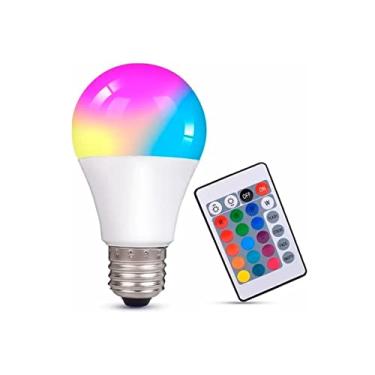 Imagem de Lâmpada De Led Colorida RGB Com Controle Remoto Bivolt Para Quarto Bulbo Regulável Base Parafuso 16 Cores 5w E27