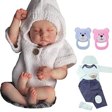 Imagem de Reborn Baby Realista,bebê Reborn Boneca Silicone Menina Original,20polegadas Corpo Macio Bebê Bonecos De Bebê Renascidos Realistas Com Acessórios De Brinquedo,Conjunto de bonecas 2,menino