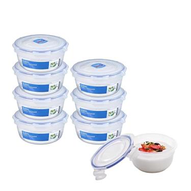 Imagem de Kit Jogo 7 potes hermético redondo porta papinha bebê sem BPA freezer micro ondas Lock&Lock 250mL
