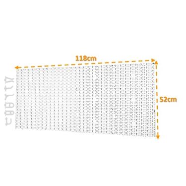 Imagem de Painel Expositor De Ferramentas Modular 118cm x 52cm Em Plástico Perfurado Com 48 Ganchos Parede Branco - AMZ