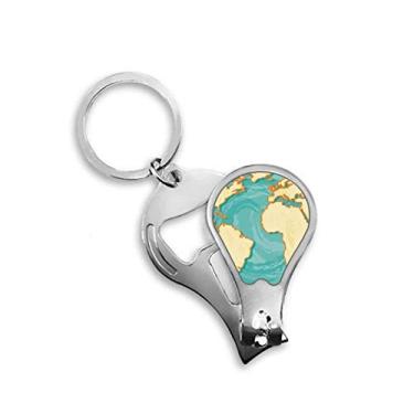 Imagem de Cortador de unhas Earth Blue Ocean Yellow World abridor de chaveiro tesoura