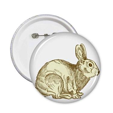 Imagem de Broche de Cultura de Coelhinho Festival Religião de Páscoa, Emblema de Botão, Decoração de 5 peças