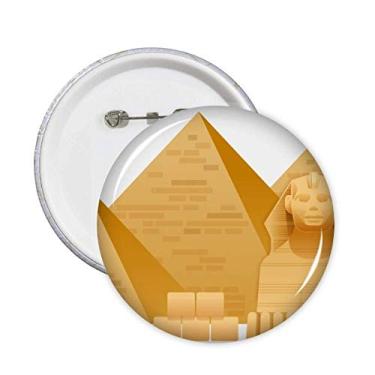 Imagem de Emblema de arte em pirâmide do Egito com padrão de arte e alfinetes para decoração 5 peças