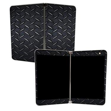 Imagem de Película MightySkins para Microsoft Surface Duo – Placa de diamante preto | Capa protetora, durável e exclusiva de decalque de vinil | Fácil de aplicar, remover e mudar estilos | Feito nos EUA