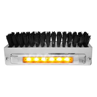 Imagem de GG Grand General Porta-botas de alumínio cromado 98980 19 cm (C) x 6 cm (A) x 7,6 cm (D) escova preta com LED âmbar/âmbar