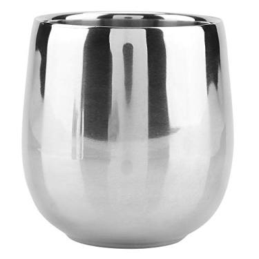 Imagem de Copo De Café Caneca,Copos De Chá De Aço Inoxidável De Parede Dupla, Copo De água De Parede Dupla De Aço Inoxidável Copo De Chá De água De Camada Dupla Copo De água (forma de tambor 200ml)