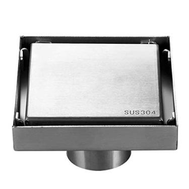 Imagem de Piso ralo para chuveiro quadrado com tampa removível padrão Filtro anti-odor espessado invisível 304 em aço inoxidável Home Hotel Acessórios de banheiro