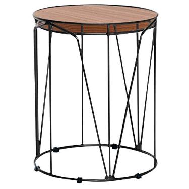 Imagem de Mesa de Canto Decorativa Rionegro Base Preta - Gran Belo