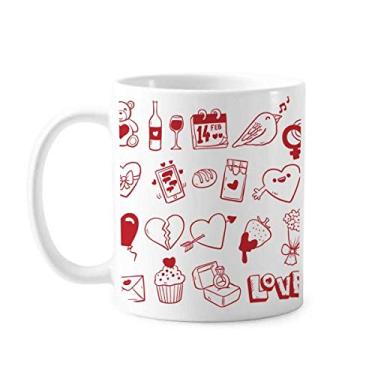 Imagem de Caneca de cerâmica para café e porcelana de cerâmica do dia dos namorados