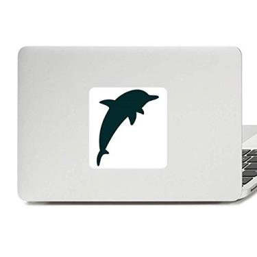 Imagem de Blue Ocean Streamline Adesivo de vinil de golfinho para laptop decoração de PC