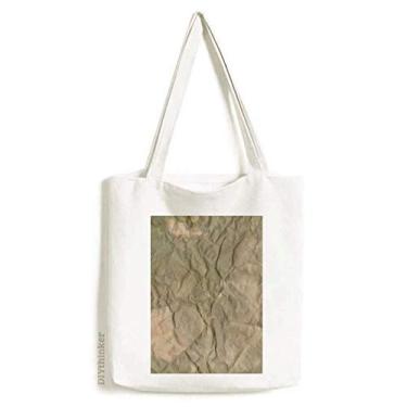 Imagem de Paper Dirty Dobre textura ondulada sacola sacola de compras bolsa casual bolsa de mão