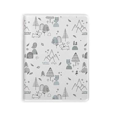 Imagem de Caderno de desenho animado pássaro montanha estrela grama árvore capa macia diário