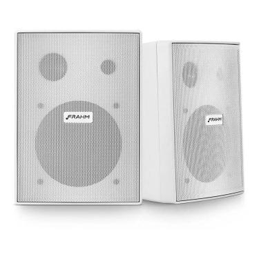 Imagem de Par Caixa De Som Passiva Frahm PS 200 New Branco 60W Rms Com Suporte