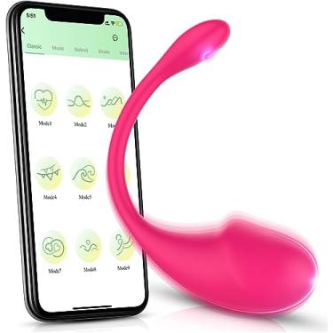 Imagem de Jump Egg APP Remote Control Sugador de Clitóris Sucker Rosa Vibrador Massageador Recarregável com 10 Modos de Vibração
