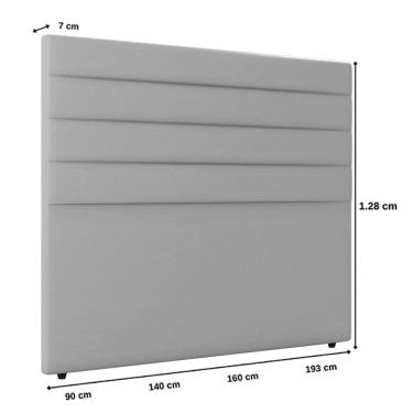 Imagem de Cabeceira Solteiro Napoli 90cm Material Sintético Marrom c/ Frame Italian Flex