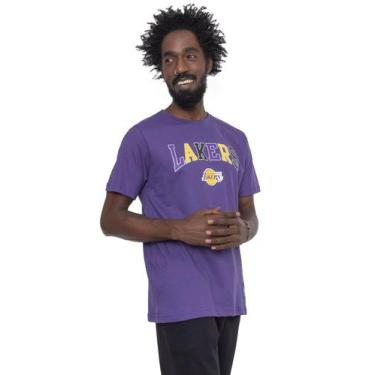 Imagem de Camiseta Nba Estampada Los Angeles Lakers Roxa