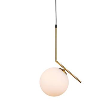 Imagem de Pendente Globo Bola Vidro Metal Dourado Pd2071