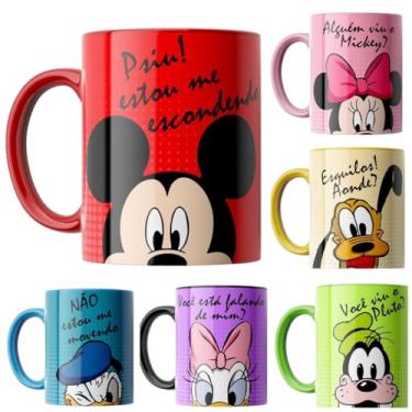 Imagem de kit com 6 Canecas Turma do Mickey em Cerâmica Premium